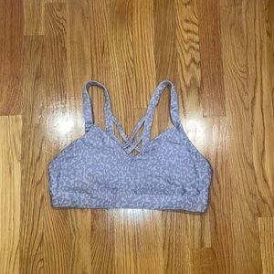 Purple cheetah print sports bra - Size Large